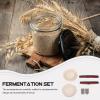 Abaodam Sourdough Starter Jar Kit with Cloth Covers, Temperature Thermometer Strips, and Date Bands for Fermentation Lids and Home Baking view 4
