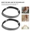 Operitacx Adjustable Elastic High Heel Shoe Straps Simple Style for Women Anti- Pu and Metal Shoelaces Prevent Shoe Slipping 1 Pair Black Rhinestone for Pumps view 3