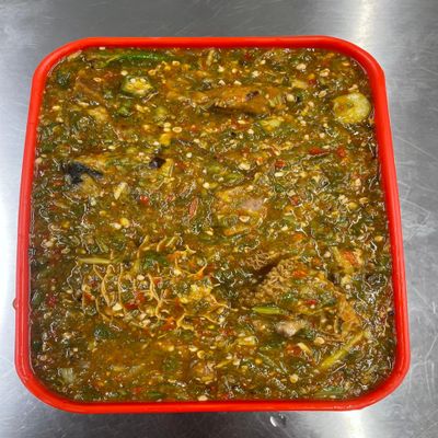 Provident Foods Okro Soup and Assorted Meat, Ready Packed meal, Frozen, West African Cuisine, 2kg