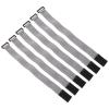 WATIIFUFU 6pcs Grey Elastic Bands for Bento Box Lunch Box Strap Outdoor Use Hook and Loop Closure for School and Office Lunchboxes view 1