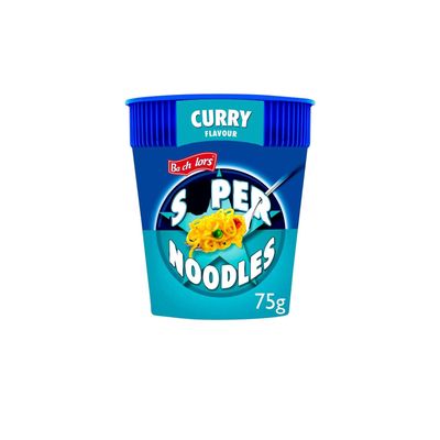 Btchlorrs Supr Noodles Curry Flavour 8 x 75g Best Before 2026-02-28 | Instant Curry Noodles | Quick Easy Meal | Ready in Minutes Snack