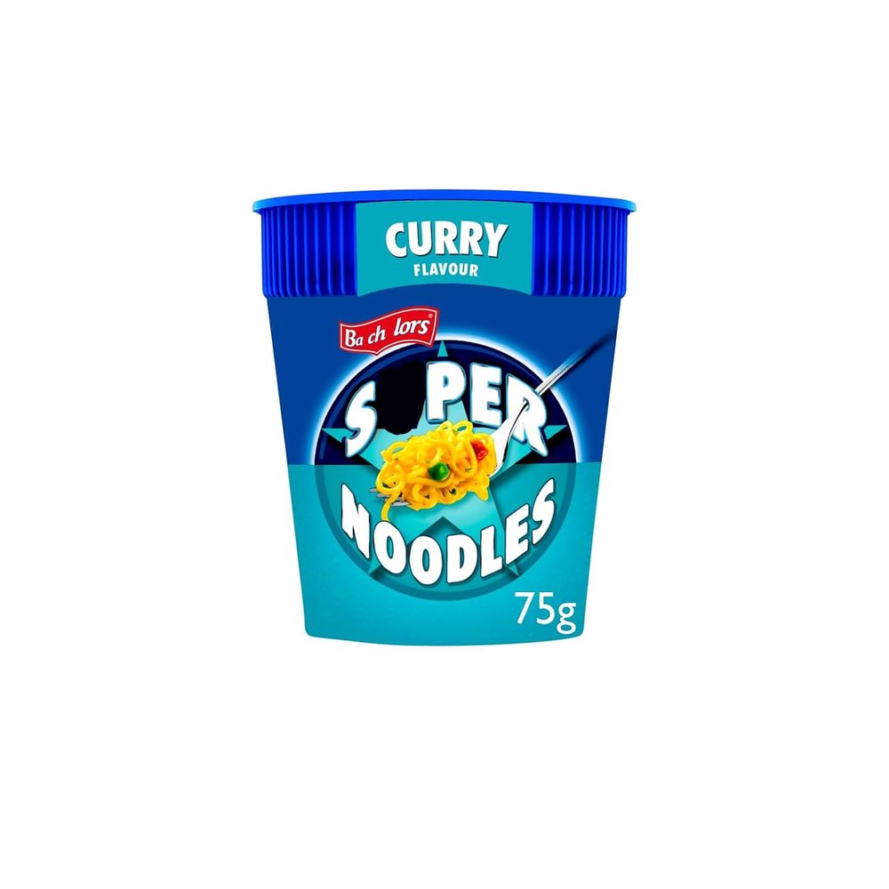 Btchlorrs Supr Noodles Curry Flavour 8 x 75g Best Before 2026-02-28 | Instant Curry Noodles | Quick Easy Meal | Ready in Minutes Snack