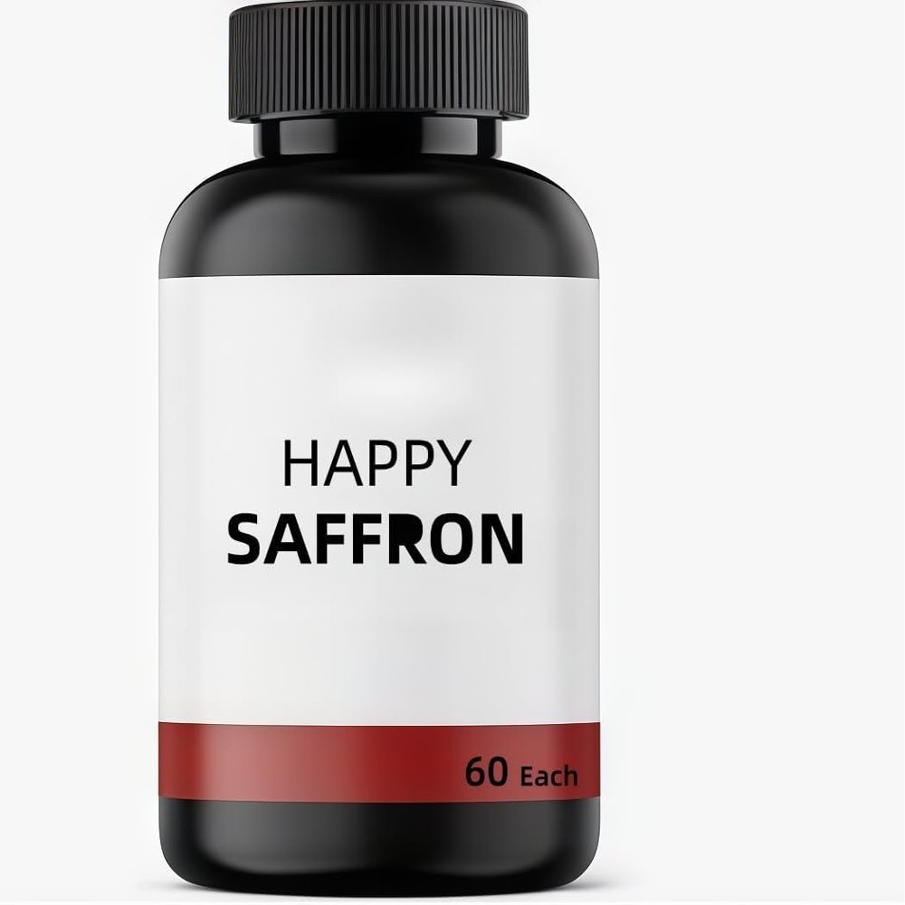 Happy Saffron | Supports Mood Management and Energy Recovery, Helps Improve Stress Resistance and Sleep Health, Vegetarian, Non-GMO
