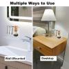 Bathroom Organizer - Shaving Stand | Acrylic Razor Holder - for 3 Razors and 1 Storage Brush for Men Shaving Care Set, Transparent Design, A view 4