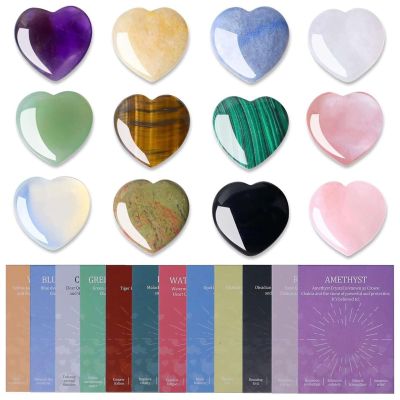 Healing Crystal Gifts Spiritual Pocket Stones Natural Crystals and Gemstone Set Birthday Easter Gifts for Women Men Meditation