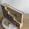 JSGHGDF Wooden Nativity Advent Calendar Cabinet with LED Light for Festival Home Decoration with Permanent LED Lighting Wooden Christmas Light Up Advent Calendar view 3
