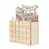 JSGHGDF 24 Compartment Wooden Advents Calendar for Festives Decorations Not Tools Assembly Christmas Countdowns Ages Christmas Countdowns Calendar Decoration view 3