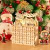 JSGHGDF 24 Compartment Wooden Advents Calendar for Festives Decorations Not Tools Assembly Christmas Countdowns Ages Christmas Countdowns Calendar Decoration view 4