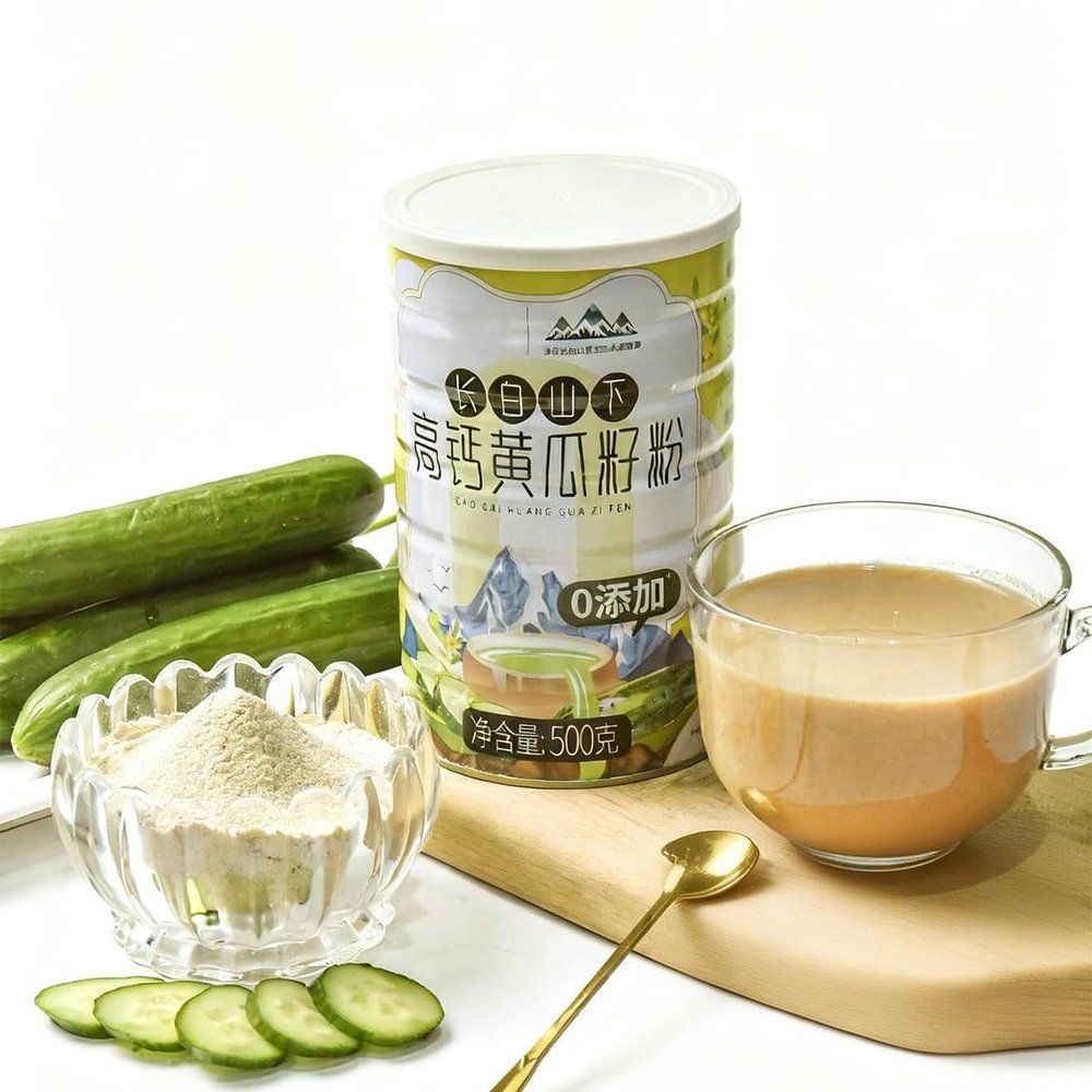 Cucumber Seed Powder 500g Jar, Fine Texture, Easy To Prepare, No Added Sugar Or Preservatives, Ideal For Daily Use And Gifting To Family