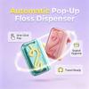 Automatic Pop-up Portable Floss Dispenser with 50 Pcs Dental Floss, Travel Picks Storage Case, Pick Holder, Refillable for Home, Restaurant, and On-the-Go Oral Care (Green) view 2