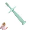 Baby Silicone Toothbrush Teether - 12cm 360 Degree Infant Brush Trainer Suction Foot Design Durable | Soft Gum Massager for Babies Aged 6-12 Months, Oral Care Training for Children view 1