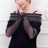 Artibetter 4 Pairs Lace Arm Sleeves for Women Mesh Ultra-thin UV Protection Sports Arm Sleeve Cover for Outdoor Summer Activities Lightweight Cloth Material and Leg view 4