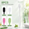 8-Pack Soft Bristle Toothbrush, Extra Ultra Soft Micro Nano Toothbrush for Adults, Manual Toothbrush with 20000 Bristles for Sensitive Teeth and Gums, Gentle Oral Care Brush (4 Color) view 2