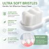 8-Pack Soft Bristle Toothbrush, Extra Ultra Soft Micro Nano Toothbrush for Adults, Manual Toothbrush with 20000 Bristles for Sensitive Teeth and Gums, Gentle Oral Care Brush (4 Color) view 3