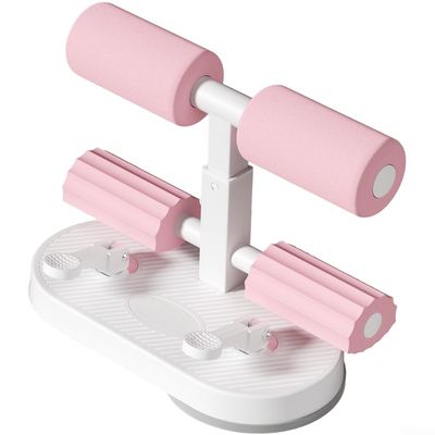 Sit Up Assist Bar Designed for Home Fitness Use with Dual Suction Cups and Ergonomic Padding for Repetitive Use (Gray)