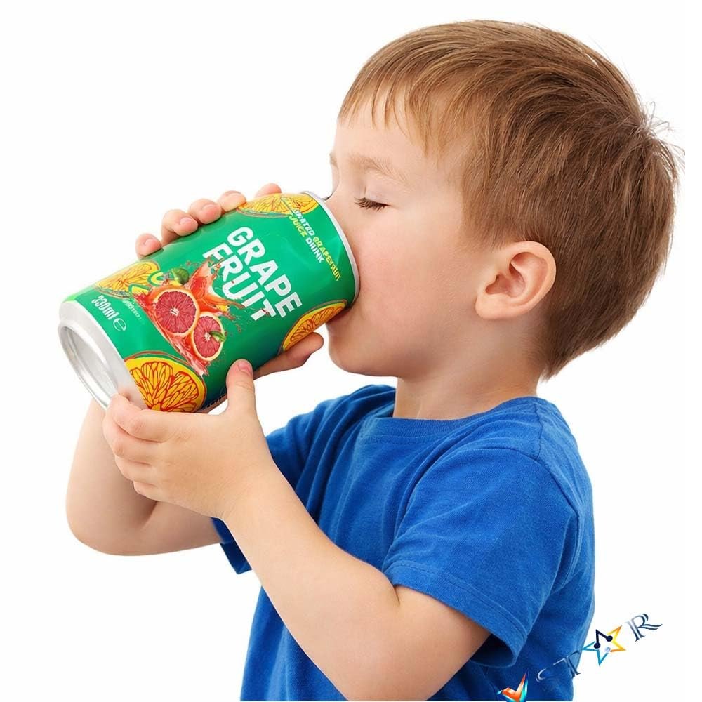 Grapefruit Drink 330ml Carbonated Sparkling Citrus Beverage, Refreshing Fizzy Soft Drink with Sugar & Sweetener - tg (24 x Tin)