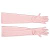 DOITOOL 1 Pair Pink Nylon Sun Protection Arm Sleeves with Antislip Design for Women, Full Finger Cooling Arm Sleeves for Driving and Outdoor Activities view 1