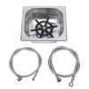 VBESTLIFE Automatic Pitcher Rinser, Stainless Steel Embedded Cup Washer with High Pressure Rinsing for Home and Commercial Use (Silver) view 1