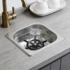 VBESTLIFE Automatic Pitcher Rinser, Stainless Steel Embedded Cup Washer with High Pressure Rinsing for Home and Commercial Use (Silver) view 4