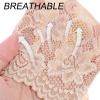 CIMAXIC Lace Arm Sleeves Forearm Sleeve Cover Khaki Lightweight for Women 1 Pair with Flower Patterned Design Concealing for Running and Work view 3