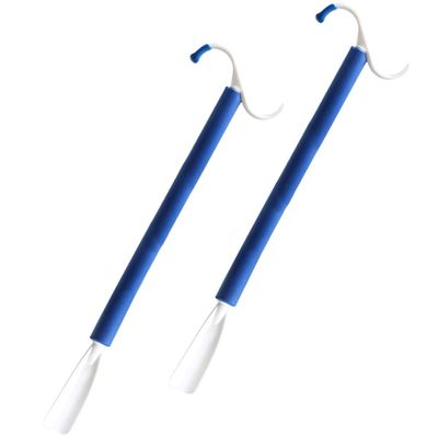 Alipis 2pcs Dressing Stick Auxiliary Shoehorn for Elderly Handicapped Convenient Long Handled Shoe Horn Dressing Aid