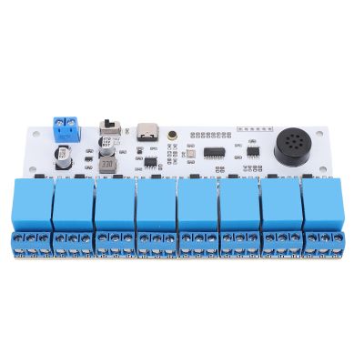 Bewinner US516P6 Offline Voice Recognition Relay Module with Type-C & Screw Terminal, 10A/250VAC, Jog/Self-Locking Modes for Smart Home & Appliance Control (DSTAR-80)