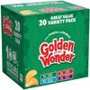 Golden Wonder Crisps Variety Pack 20 Bags Mixed Flavours Multipack (Cheese & Onion, Ready Salted, Salt & Vinegar, Smoky Bacon) | Lunchbox & Sharing Snacks, Perfect for Parties by HTL Party Box view 1