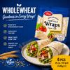 Whole Wheat Tortilla Wraps Super Soft Vegan Wholemeal Wraps for Burritos, Sandwiches & Meal Prep No Added Sugar, No Artificial Colours or Flavours 6 Pack (420g) view 4