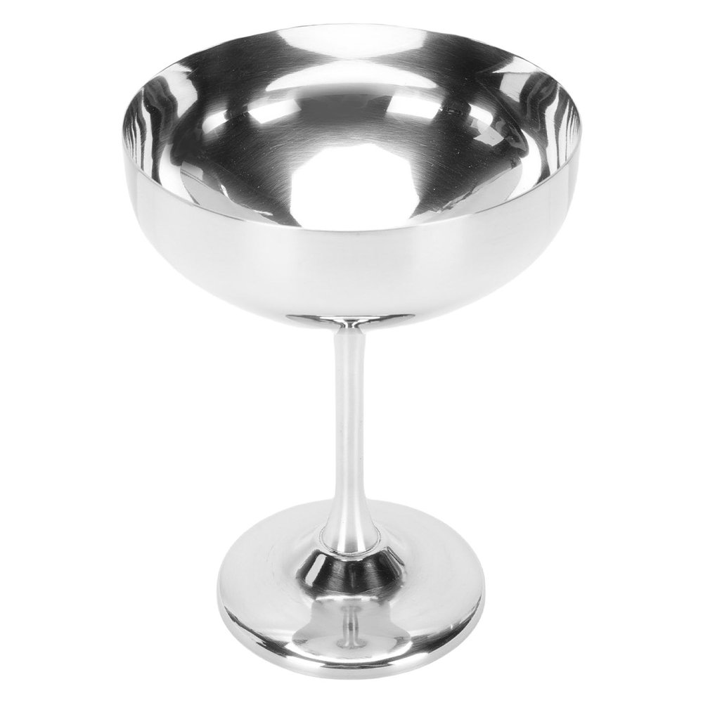 NOENNULL Stainless Steel Ice Cream Sundae, Creative Dessert Cup in Goblet Shape for Dessert Table, Ideal for Home Use or Parties, 14.5 x 10.9 cm (A)