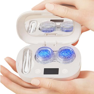 Contact Lens Cleaner Case | Ultrasonic Vibration Rechargeable with Timer, Rechargeable Cleaning Kit for Contact Lenses - for Outdoor Travel Camping Home School Dormitory
