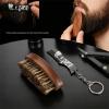 Compactly Stainless Steel Beard Comb Optional Wooden Brush for Easy Travel and Daily Grooming Wooden Handle Beard Comb view 2
