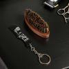 Compactly Stainless Steel Beard Comb Optional Wooden Brush for Easy Travel and Daily Grooming Wooden Handle Beard Comb view 3