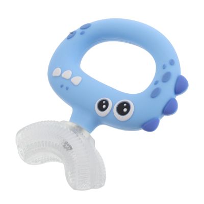 WRITWAA Silicone Toothbrush for Toddlers Soft Training Brush Boys and Girls Dinosaur Design U-Shaped Whole Mouth Cleaning Ages Years Boy Girl