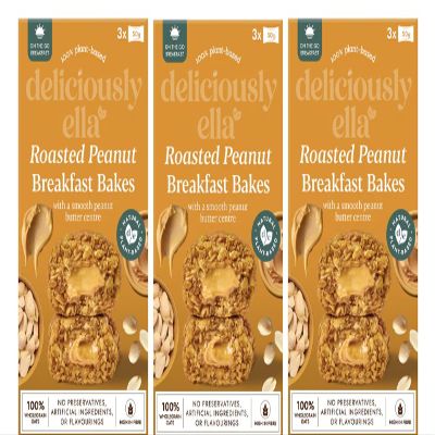 Roasted Peanut Breakfast Bakes 150g Pack of 3 Contains no preservatives, artificial ingredients, or flavourings, so you can enjoy a clean, natural breakfast on the go.