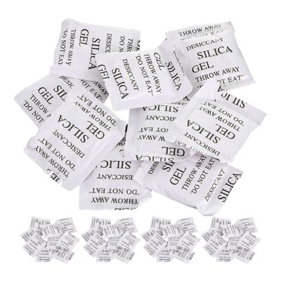PHENOFICE Reusable Silica Gel Desiccant Packs 100pcs Moisture Absorber Bags with Efficient Absorption for Drawers and Humid Weather, Reusable Silica Gel Moisture Bags for Household Use