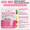 Calcium Complex 1200mg with Vitamin D3, K2 & B Vitamins B1 B2 B12 Calcium Supplement for Bone & Teeth Support, Helps Calcium Absorption & Nutrient Metabolism Gluten Free, Non-GMO 120 Softgels view 3
