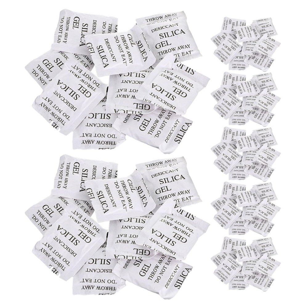 Alasum Reusable Silica Gel Packets Silica Gel Desiccant Packs Efficient Absorption 100pcs Moisture Absorber for to Keep Drawers and Wardrobes Ear and Earrings Dry