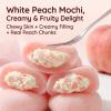 MAFUSE Mochi Ice Cream with Real White Peach Pieces, Soft Japanese Sweets Dessert for Afternoon Tea and Kids Snacks, 3-Layer Freshness Lock Packaging, 10 Individually Wrapped Packs (300g) view 2