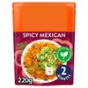 Spicy Mexican Microwave Rice, 220g, Steamed Parboiled Long Grain Rice with Beans, Corn and Peppers, No Artificial Colours or Preservatives, Vegetarian, 2 Servings view 1