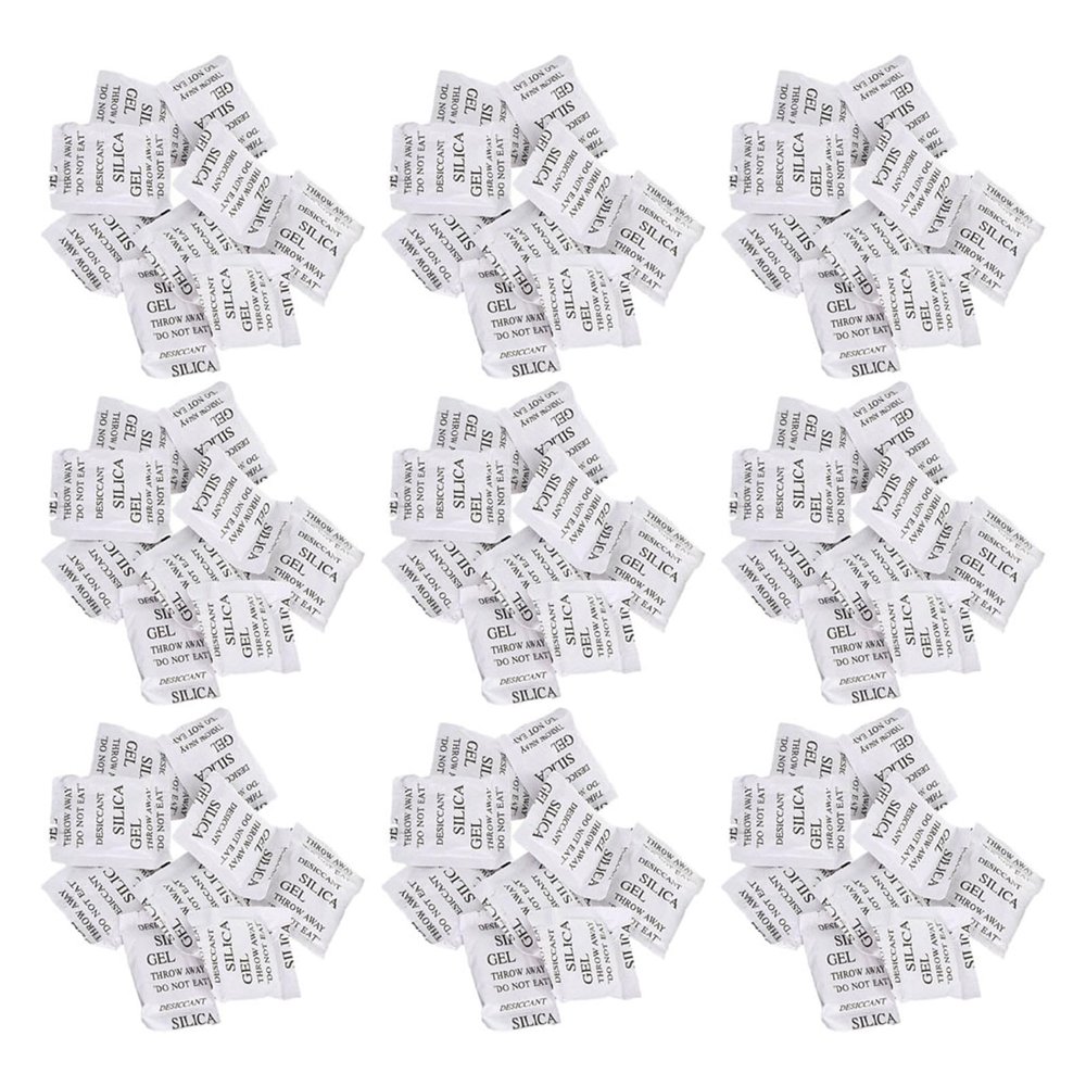 LABRIMP Silica Gel Desiccant Sachets Silica Gel Material 100pcs Reusable Moisture Absorber Bags Efficient Absorption and, for Wardrobe and Humid Weather