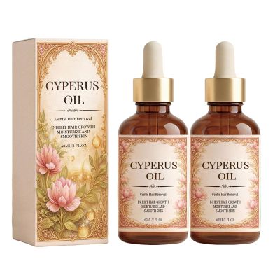 Cyperus Oil, Gentle Hair Removal Serum, 60 ml, Moisturising, Smoothing, with Cyperus Rotundus Root Extract and Glycerine (2, 60 ml)
