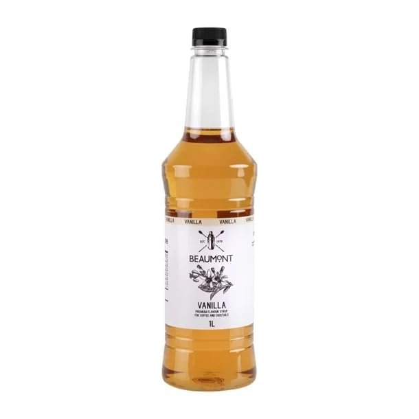 We Can Source It Ltd - Vanilla Syrup, 1L Coffee & Cocktail Flavoured Syrup, Natural Flavours and Allergen Free for Iced Drinks, Cocktails & Frappes, 50 Standard Portions, Recyclable PET Bottle