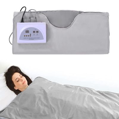 Far-Infrared Sauna Blanket with Zipper, 2-Zone Heating for Detox Therapy, Durable Oxford Fabric for Home Spa