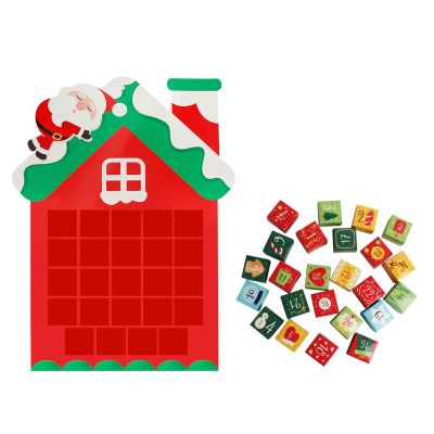 JSGHGDF Snowman Shape Advent Calendars with 24 Door Christmas Holiday Countdowns Wall Ornament Paper Decors Suitable for Children Christmas Daily Surprise Calendars Decors