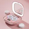 Contact Lens Cleaner Case - Portable High-Frequency Cleaning Machine with Mirror and LED | Gentle Daily Vision Care Device for Home Dorm and School | Rechargeable Ultrasonic Washer Indoor Outdoor view 3