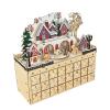 JSGHGDF Wooden Christmas Count Down Calendar Cabinet with 24 Miniature Storage Drawers Village House Ornament Christmas Count Down Calendar Cabinet view 1