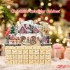 JSGHGDF Wooden Christmas Count Down Calendar Cabinet with 24 Miniature Storage Drawers Village House Ornament Christmas Count Down Calendar Cabinet view 2