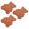 Luxshiny Moisture Absorbing Sugar Softener Disc 3Pcs Bear Shape Terracotta for Bread and Dried Fruit Storage Containers Kitchen Moisture Control view 1
