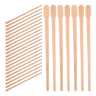 ABOOFAN 100pcs Waxed Stick Hair Removal Waxing Rods for Body Hairs Eyebrow Nose Wax Applicators