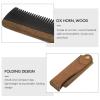 Alipis Portable Folding Wooden Beard Comb for Men with Ox Horn and Wood Material, Small Mustaches Comb for Travel, Detangling Hair Or Beard with Sturdy Folding Design view 3